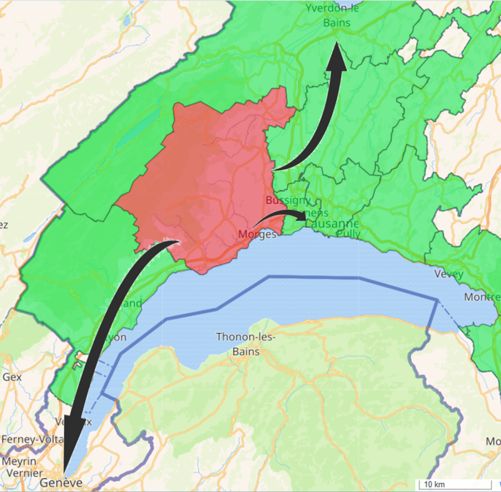 Carte district Morges